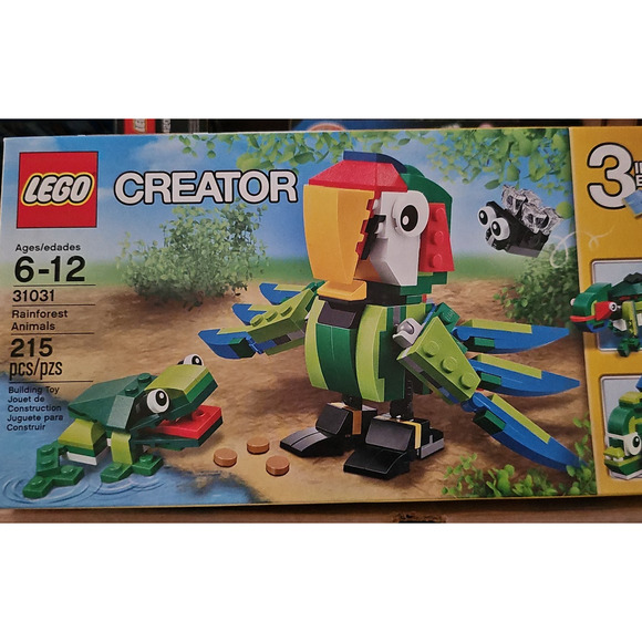 RAINFOREST ANIMALS Parrot Frog & Fly LEGO Creator 3in1 Set #31031 RETIRED Sealed - Picture 13 of 13